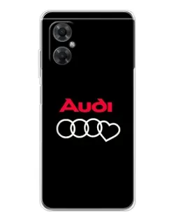 Чехол для Xiaomi Redmi Note 11R с картинкой «Логотип Audi Heart»