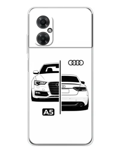 Чехол для Xiaomi Redmi Note 11R с картинкой «Audi — контрастный дизайн»