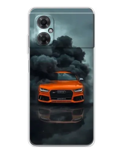 Чехол для Xiaomi Redmi Note 11R с картинкой «Audi в облаках дыма»