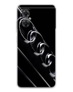 Чехол для Xiaomi Redmi Note 11R с картинкой «Audi — абстрактные кольца»