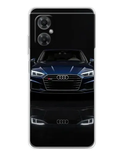 Чехол для Xiaomi Redmi Note 11R с картинкой «Audi — ночное отражение»