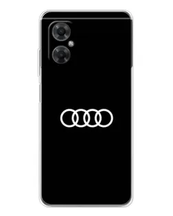 Чехол для Xiaomi Redmi Note 11R с картинкой «Audi White Logo»