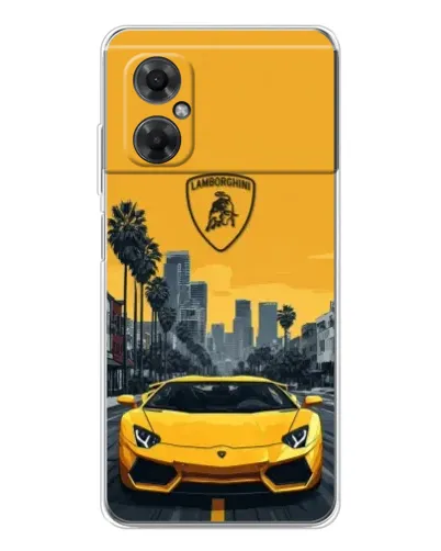 Чехол для Xiaomi Redmi Note 11R с картинкой «Желтый Lamborghini город» Чехол для Xiaomi Redmi Note 11R с картинкой «Желтый Lamborghini город»