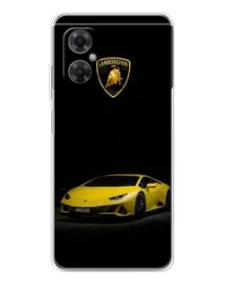 Чехол для Xiaomi Redmi Note 11R с картинкой «Lamborghini желтый акцент»