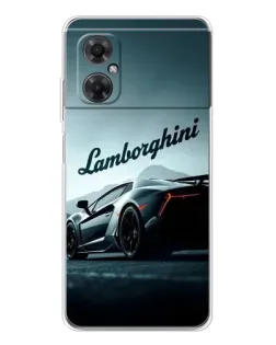 Чехол для Xiaomi Redmi Note 11R с картинкой «Классическая надпись Lamborghini»