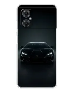 Чехол для Xiaomi Redmi Note 11R с картинкой «Черный Lamborghini Aventador»