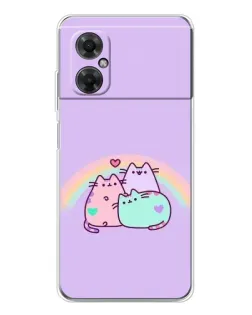 Чехол для Xiaomi Redmi Note 11R с картинкой «Радужные Пушины»