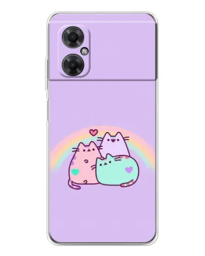 Чехол для Xiaomi Redmi Note 11R с картинкой «Радужные Пушины»