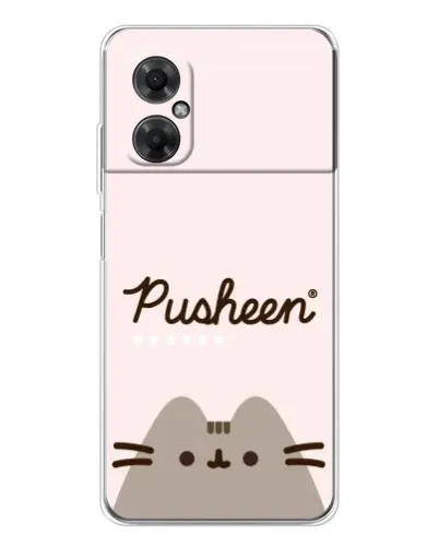 Чехол для Xiaomi Redmi Note 11R с картинкой «Pusheen логотип»