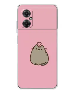 Чехол для Xiaomi Redmi Note 11R с картинкой «Pusheen сердце»
