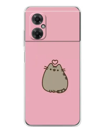 Чехол для Xiaomi Redmi Note 11R с картинкой «Pusheen сердце»