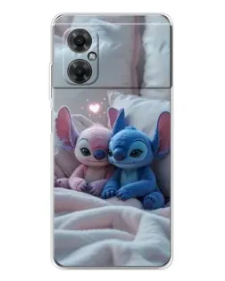 Чехол для Xiaomi Redmi Note 11R с картинкой «Плюшевые Стич Ангел»