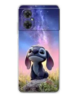Чехол для Xiaomi Redmi Note 11R с картинкой «Стич на рассвете»