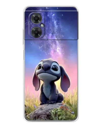 Чехол для Xiaomi Redmi Note 11R с картинкой «Стич на рассвете»