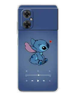 Чехол для Xiaomi Redmi Note 11R с картинкой «Музыкальный Stitch»