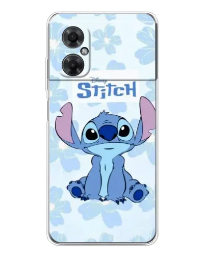 Чехол для Xiaomi Redmi Note 11R с картинкой «Stitch среди цветов»