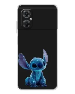 Чехол для Xiaomi Redmi Note 11R с картинкой «Стич на черном»