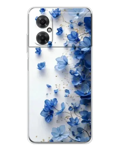 Чехол для Xiaomi Redmi Note 11R с картинкой «Голубой цветочный каскад» Чехол для Xiaomi Redmi Note 11R с картинкой «Голубой цветочный каскад»