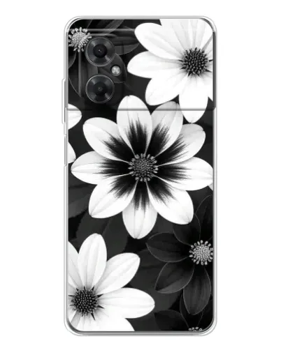 Чехол для Xiaomi Redmi Note 11R с картинкой «Монохромные астры» Чехол для Xiaomi Redmi Note 11R с картинкой «Монохромные астры»
