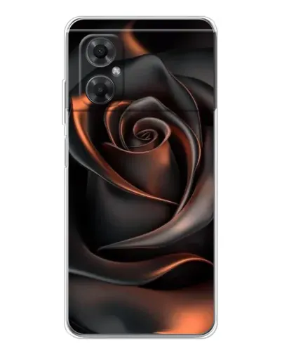 Чехол для Xiaomi Redmi Note 11R с картинкой «Шелковая черная роза» Чехол для Xiaomi Redmi Note 11R с картинкой «Шелковая черная роза»