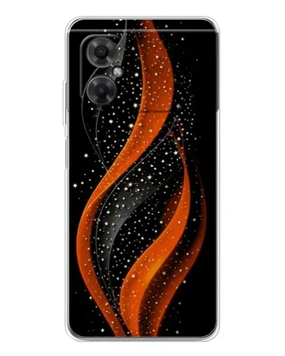Чехол для Xiaomi Redmi Note 11R с картинкой «Огненная звездная волна»