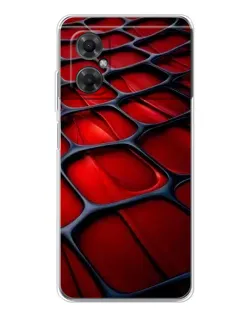 Чехол для Xiaomi Redmi Note 11R с картинкой «Красная глянцевая сетка»