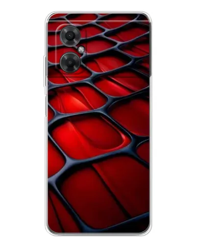 Чехол для Xiaomi Redmi Note 11R с картинкой «Красная глянцевая сетка»