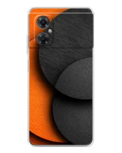 Чехол для Xiaomi Redmi Note 11R с картинкой «Геометрия оранжевых кругов»