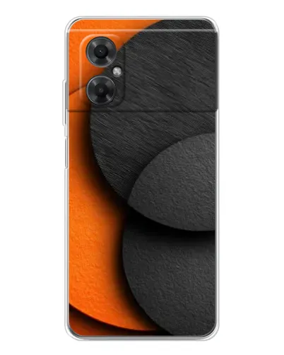 Чехол для Xiaomi Redmi Note 11R с картинкой «Геометрия оранжевых кругов»