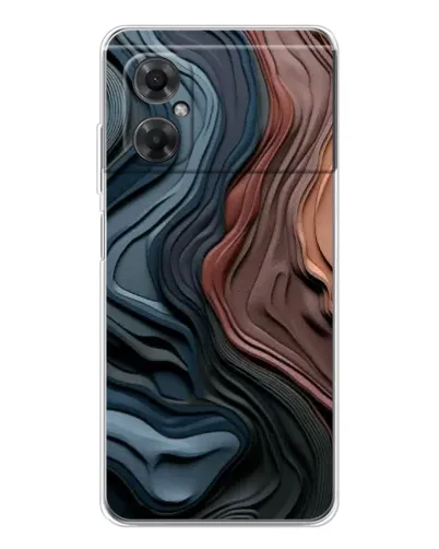 Чехол для Xiaomi Redmi Note 11R с картинкой «Цветные волны каньона»