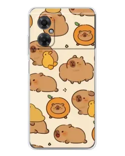 Чехол для Xiaomi Redmi Note 11R с картинкой «Капибары с апельсинами»