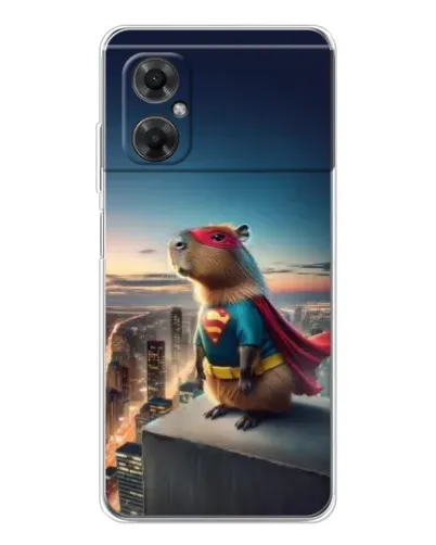 Чехол для Xiaomi Redmi Note 11R с картинкой «Капи-мен супергерой»