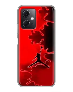 Чохол для Xiaomi Redmi Note 12 (5G) з картинкою «Jordan Red Smoke»