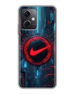 Чохол для Xiaomi Redmi Note 12 (5G) з картинкою «Техногенний стиль Nike»