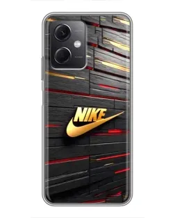 Чохол для Xiaomi Redmi Note 12 (5G) з картинкою «Золотий Nike на металі»