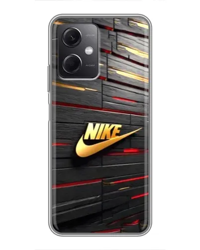 Чохол для Xiaomi Redmi Note 12 (5G) з картинкою «Золотий Nike на металі»