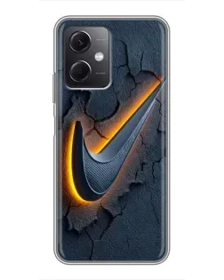 Чохол для Xiaomi Redmi Note 12 (5G) з картинкою «Об'ємний логотип Найк»