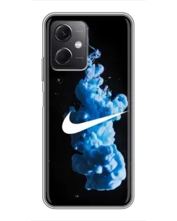 Чохол для Xiaomi Redmi Note 12 (5G) з картинкою «Nike та синій дим»