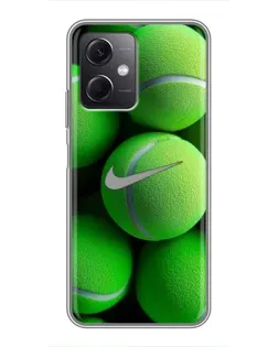 Чохол для Xiaomi Redmi Note 12 (5G) з картинкою «Тенісні м'ячі Найк»