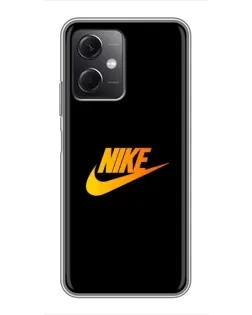Чехол для Xiaomi Redmi Note 12 (5G) с картинкой «Золотой логотип Nike»