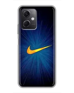 Чехол для Xiaomi Redmi Note 12 (5G) с картинкой «Синий пульс Nike» Чехол для Xiaomi Redmi Note 12 (5G) с картинкой «Синий пульс Nike»