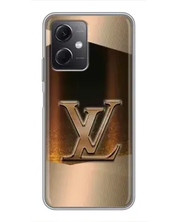 Чохол для Xiaomi Redmi Note 12 (5G) з картинкою «LV — золоте сяйво»
