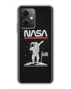 Чохол для Xiaomi Redmi Note 12 (5G) з картинкою «NASA — крокуємо по Місяцю»