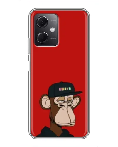 Чохол для Xiaomi Redmi Note 12 (5G) з картинкою «Bored Ape — червоний фон»
