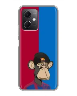 Чохол для Xiaomi Redmi Note 12 (5G) з картинкою «Bored Ape — фанат Барси»