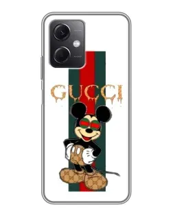 Чохол для Xiaomi Redmi Note 12 (5G) з картинкою «Міккі Маус Gucci — смуги»