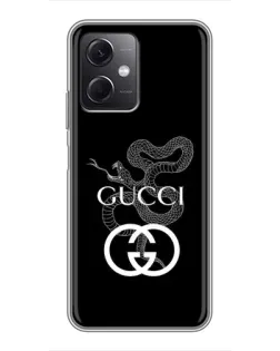 Чохол для Xiaomi Redmi Note 12 (5G) з картинкою «Gucci — срібна змія»