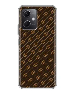 Чохол для Xiaomi Redmi Note 12 (5G) з картинкою «Gucci — золоті діагоналі»