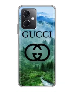 Чохол для Xiaomi Redmi Note 12 (5G) з картинкою «Gucci — гірський пейзаж»