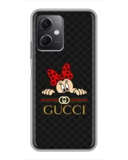 Чохол для Xiaomi Redmi Note 12 (5G) з картинкою «Мінні Маус Gucci — чорний»